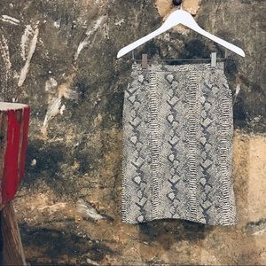 Krizia vintage snakeskin pencil skirt